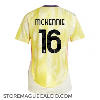 Juventus Weston McKennie #16 Maglia Gara Trasferta Repliche 2024-25 Donna Maniche Corte
